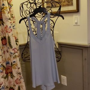 Headed to a Warmer Climate NWT Lovely Powder Blue Silk by BCBG Sling Back Top